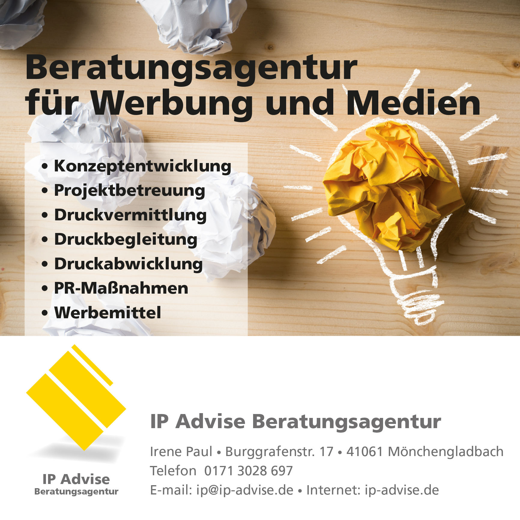 IP Advise Beratungsagentur für Werbung und Medien